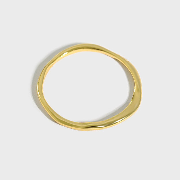 18k Gold Plated Circle of Life Thin Ring