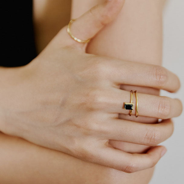 18k Gold Plated Circle of Life Thin Ring