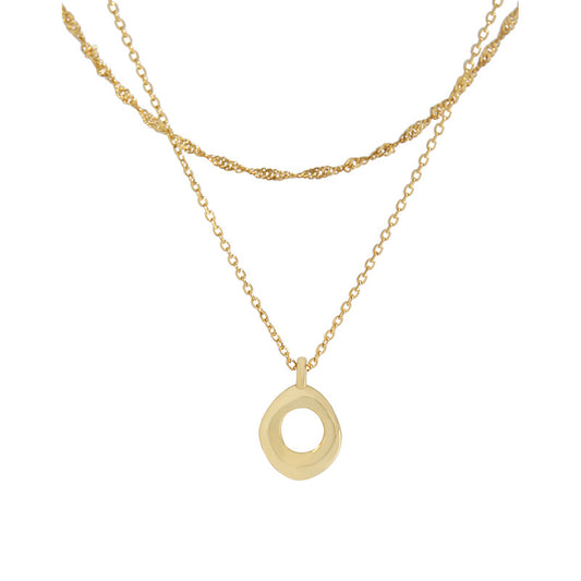 18k Gold Plated Double Layered Necklace