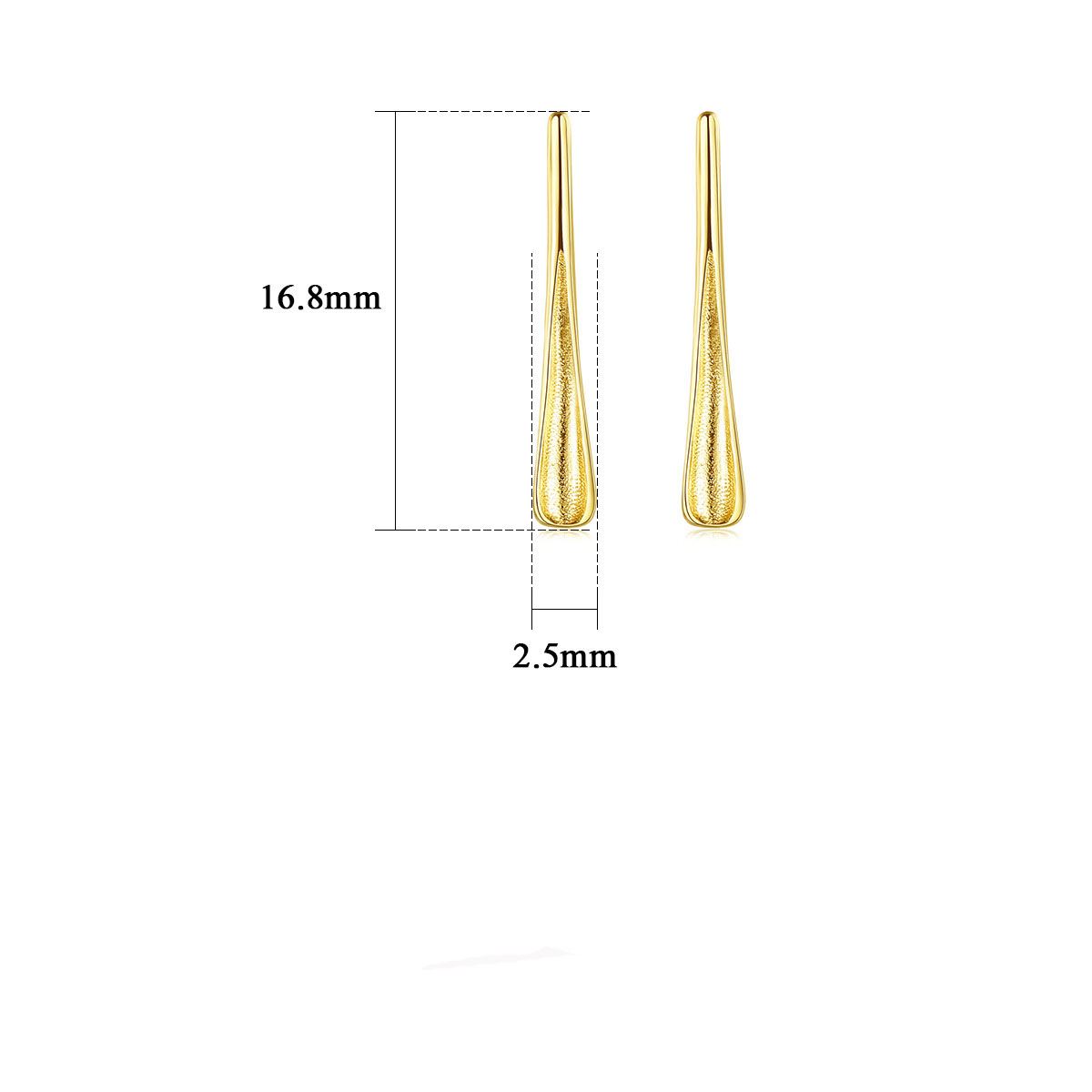 14K Yellow Gold Waterdrop Dangling Earrings