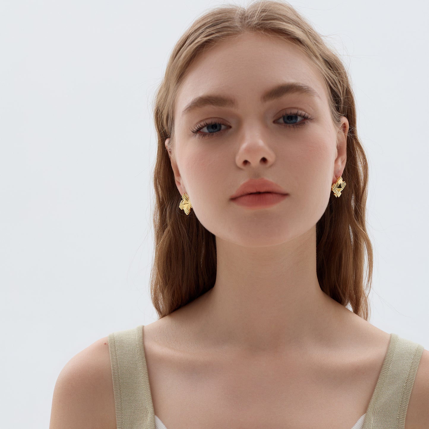 18k Gold Plated Eclectic Stud Earrings