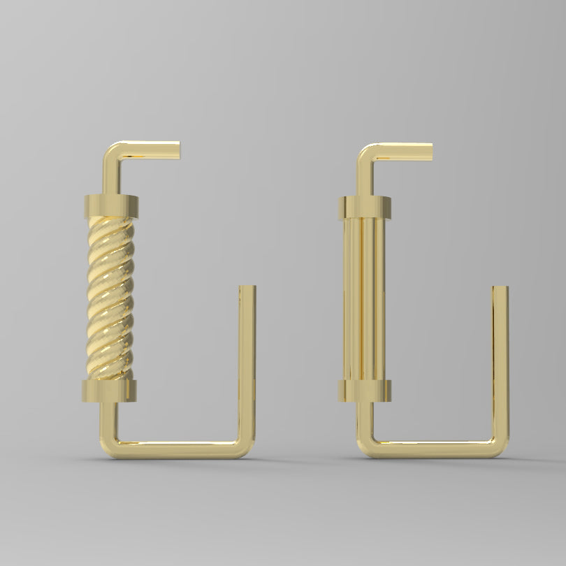 18k Gold Plated Architectural Dangling Earrings