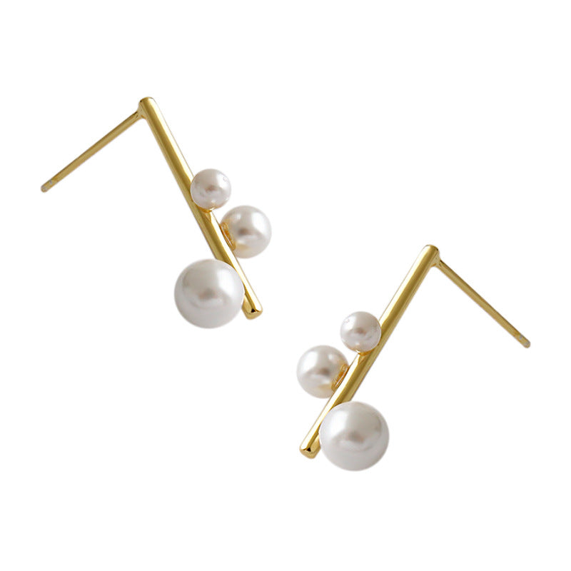 18k Gold Plated Shell Pearl Stud Earrings