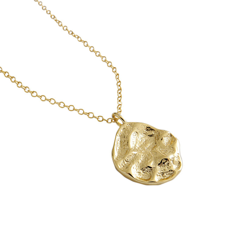 18k Gold Plated Rock Stone Necklace