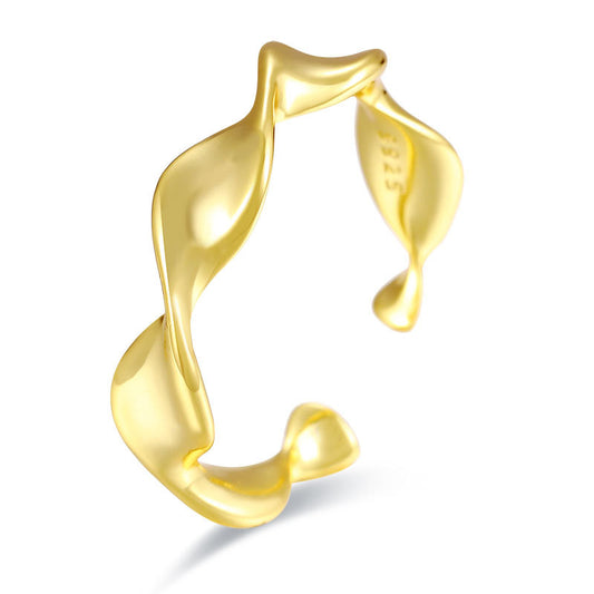 18k Gold Plated Large Twist Ring