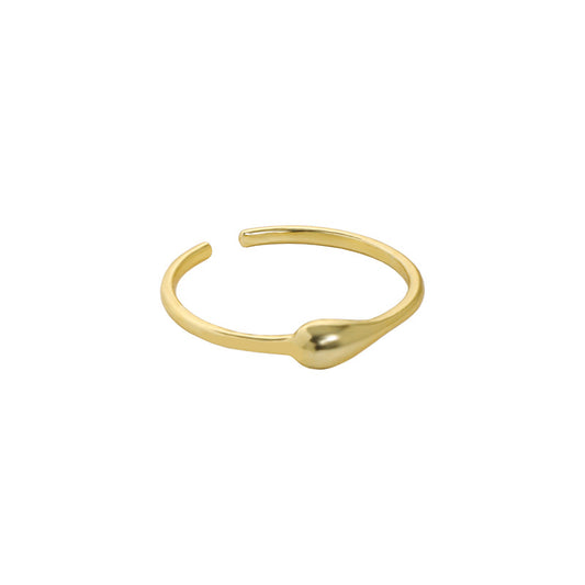 18k Gold Plated Waterdrop Adjustable Ring