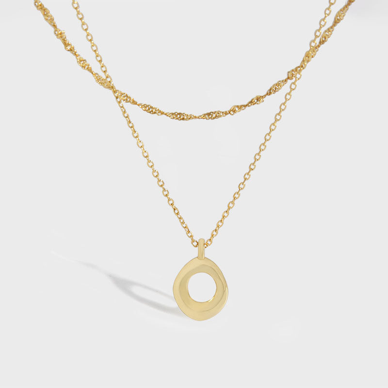 18k Gold Plated Double Layered Necklace