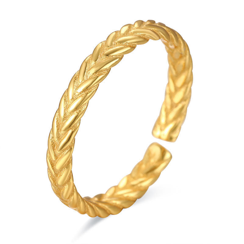 18k Gold Plated Braided Ring