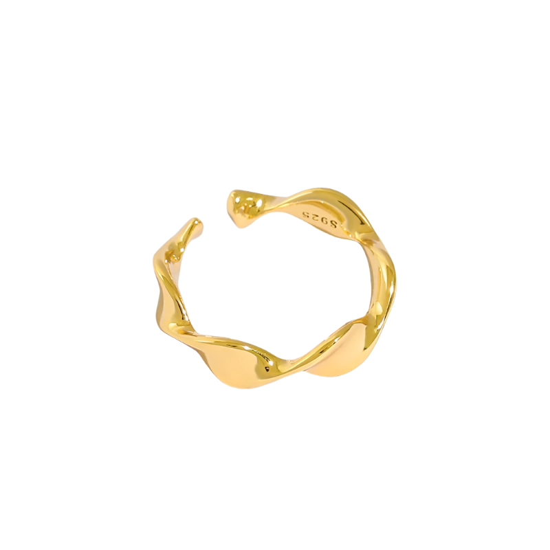 18k Gold Plated Twist Ring