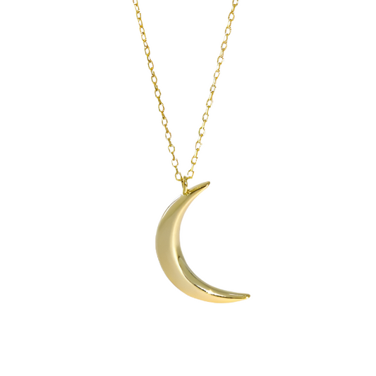 18k Gold Plated Crescent Moon Necklace