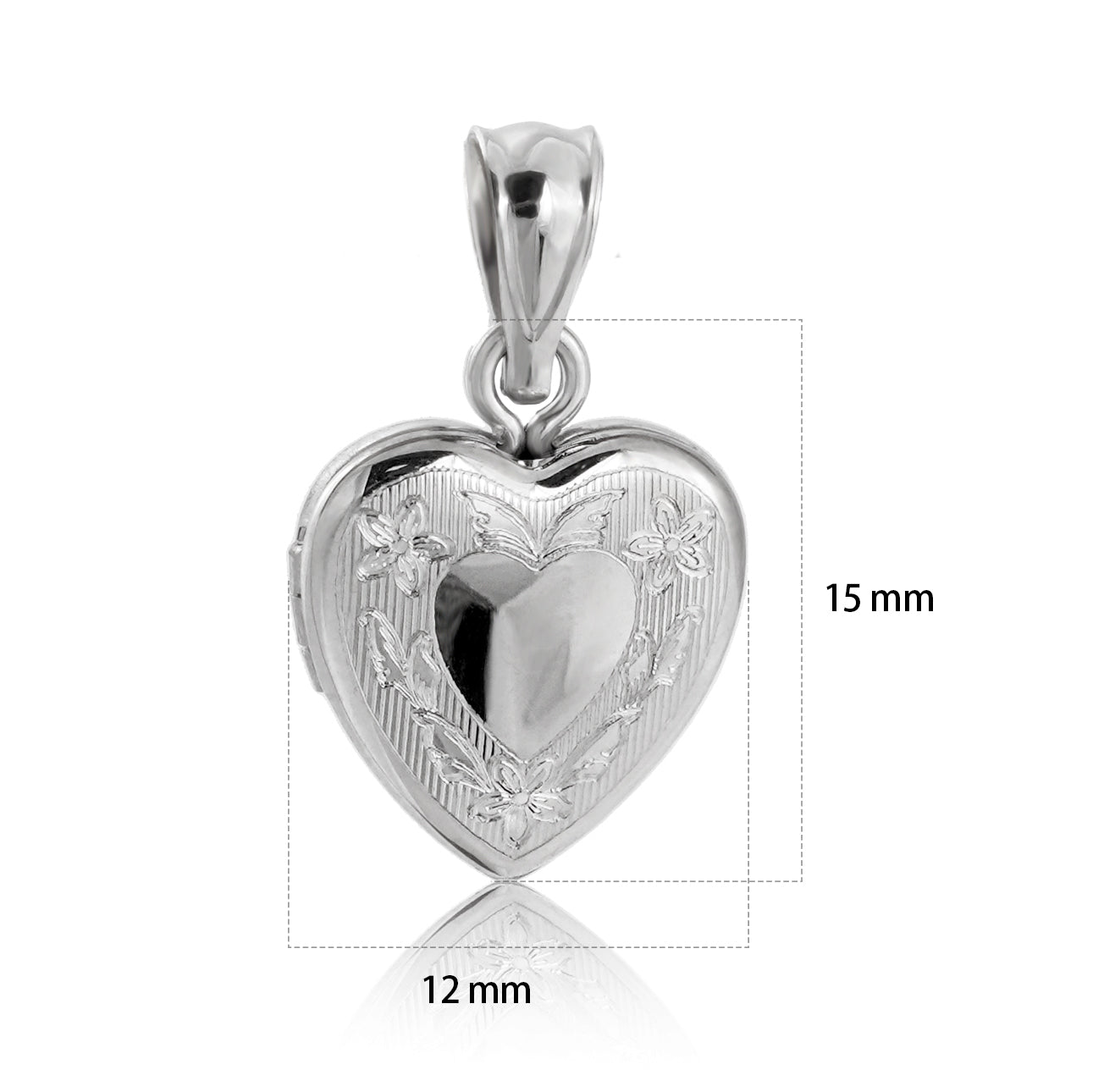 Sterling Silver Heart Locket Pendant